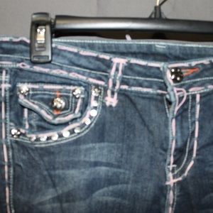 MISS CHIC JEANS JUNIOR WOMENS DARK BLUE SIZE 9